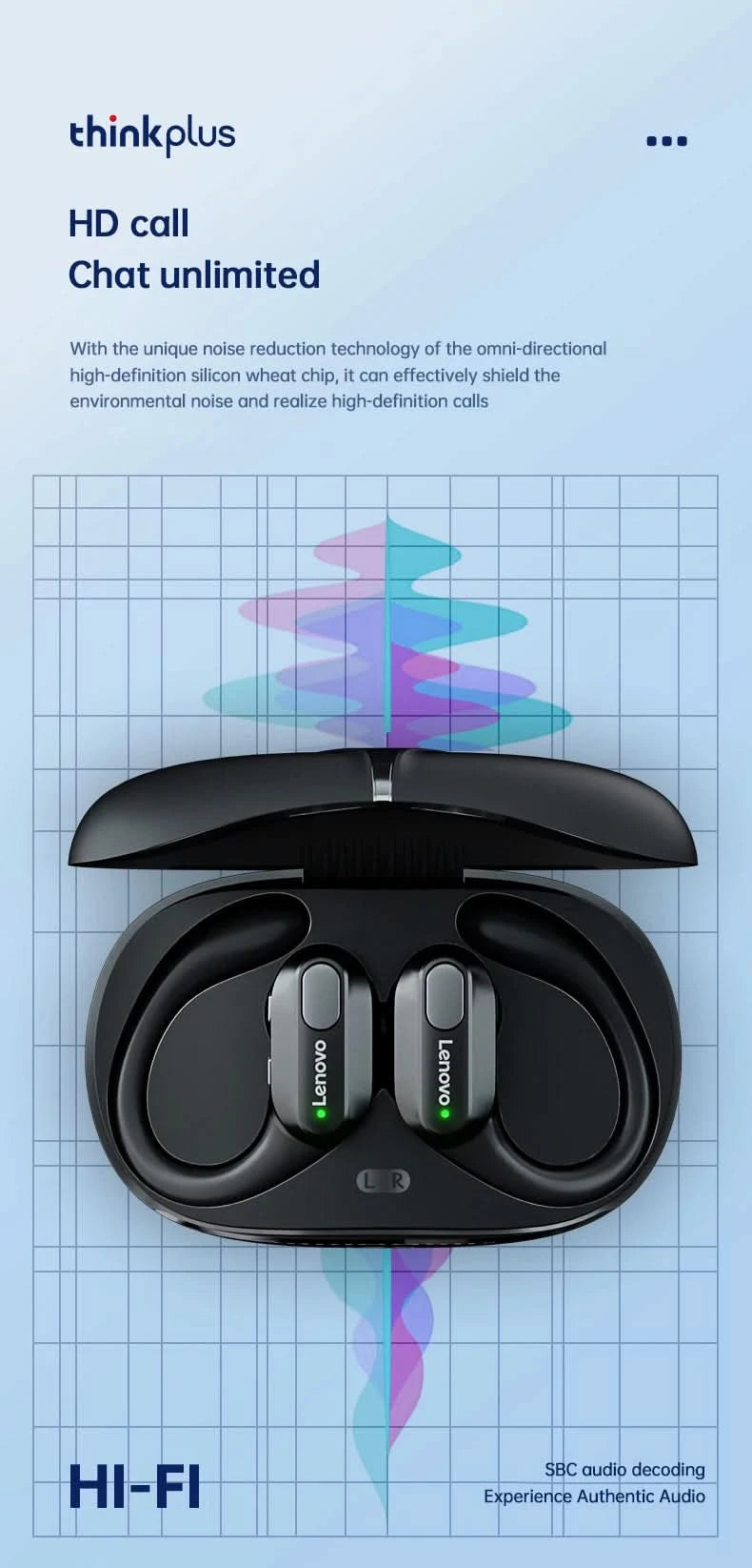 Original Lenovo XT80 Sports Wireless Earphones with Mics, LED Power Display,Hifi Stereo Sound Bluetooth 5.3 TWS HeadphHeadphones - M & M Global