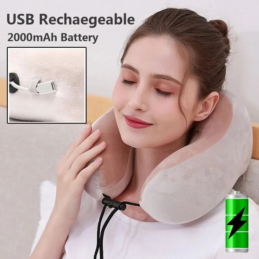 Rechargeable Neck Massager U shaped Pillow Multifunctional Portable Shoulder Cervical Massager Outdoor Home Car Relaxing Massage - M & M Global