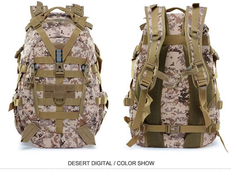 40L Tactical Backpack for Men Camping Hiking Backpacks Reflective Outdoor Travel Bags Survival Molle Climbing Rucksack Bag - M & M Global