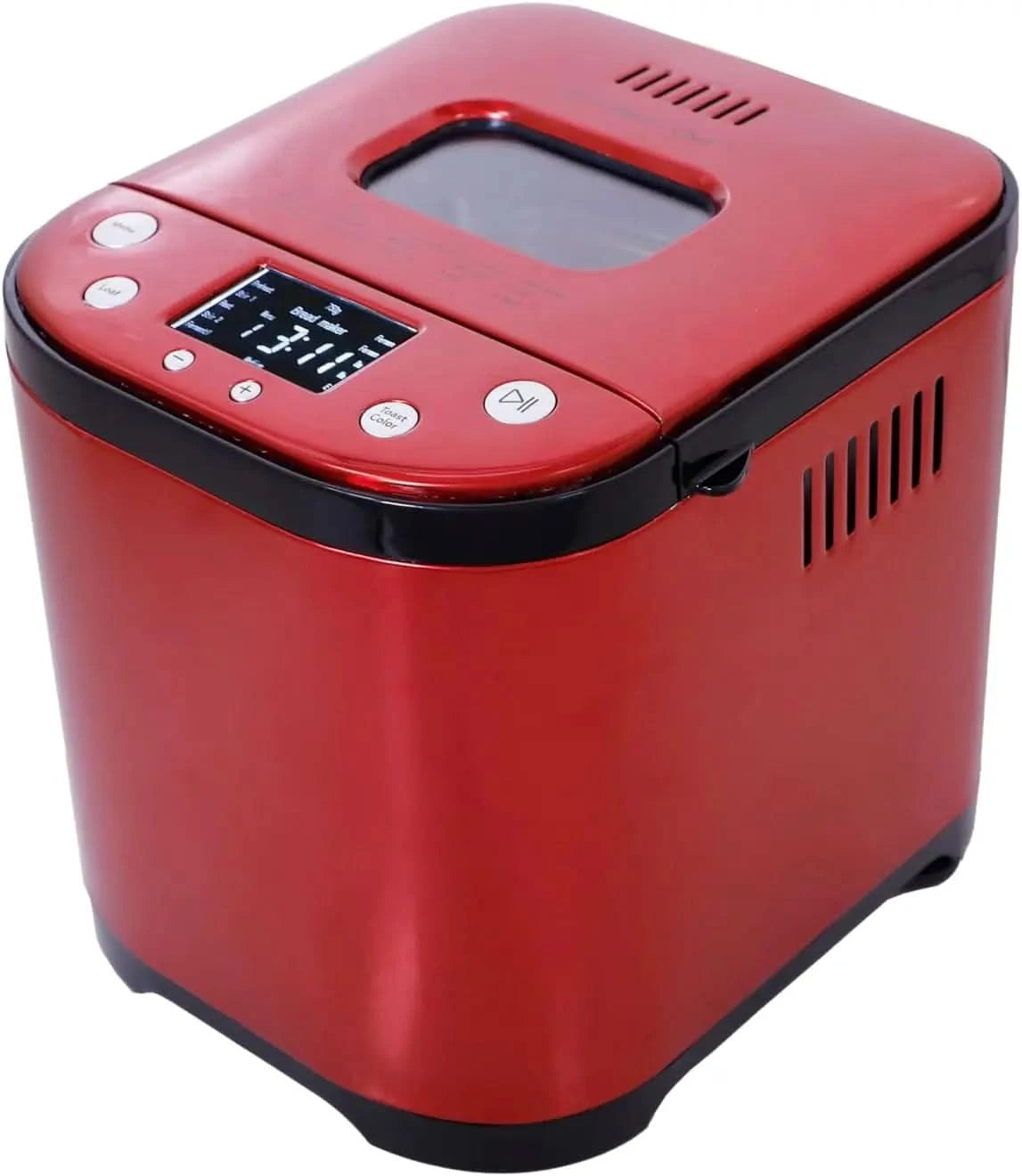 Bread Maker Machine with Nonstick Bowl, Bread Hook, Measuring Cup & Spoon. 15-in-1, Gluten-Free Bread, Cake& Yogurt, 3 Crust Col - M & M Global