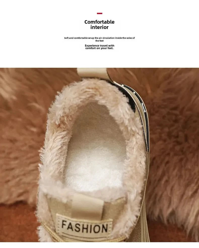 Winterfleece-lined Men's Shoes New Style Workwear Shoes Anti-slip Sport Casual Board Men's Korean Version Durable Labor-saving - M & M Global