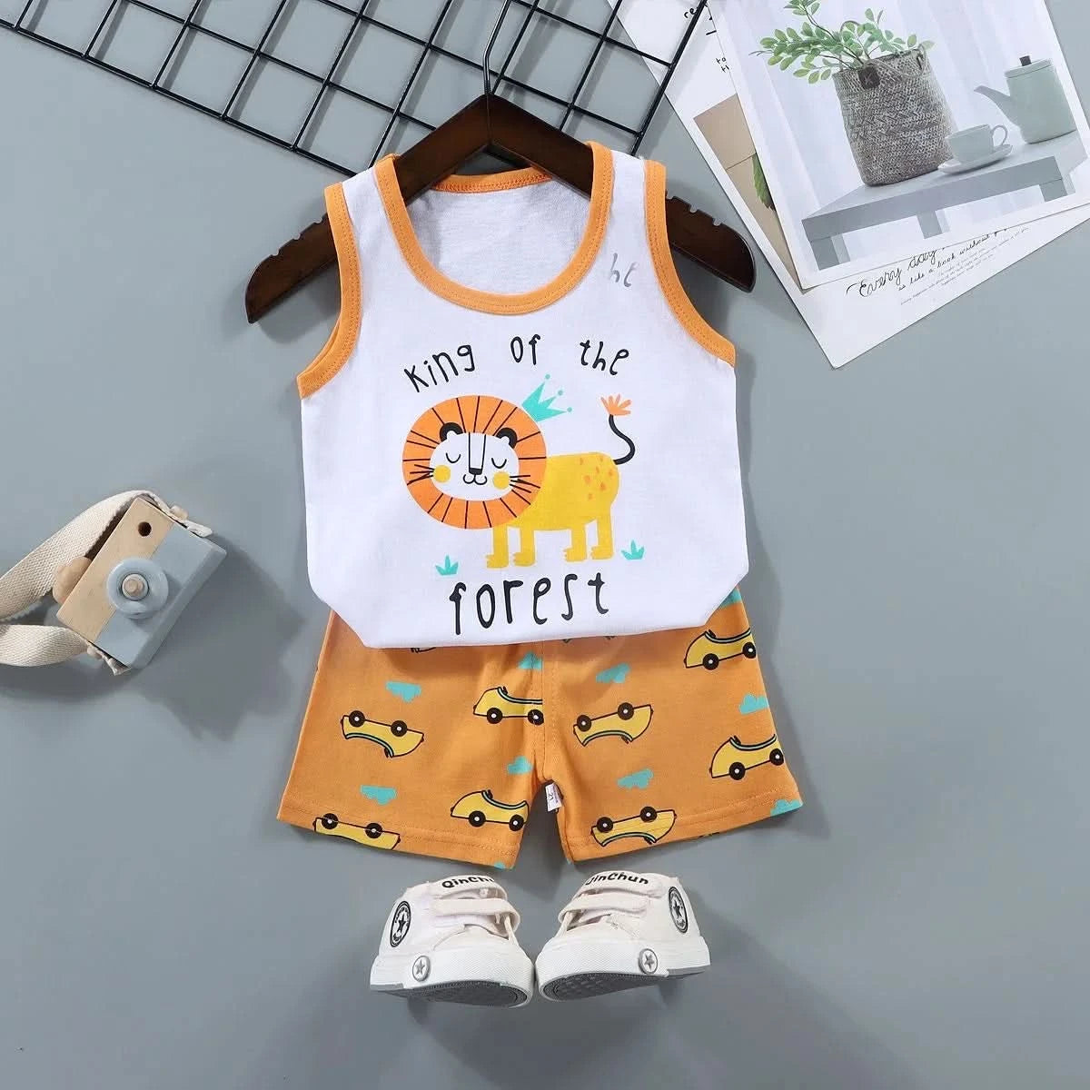 Children Sets Kids Vest Suit 2PCS Set Summer Cotton T-Shirt Girl Shorts Clothes Children Boys Girls Sleeveless Suit Wear Cloth - M & M Global