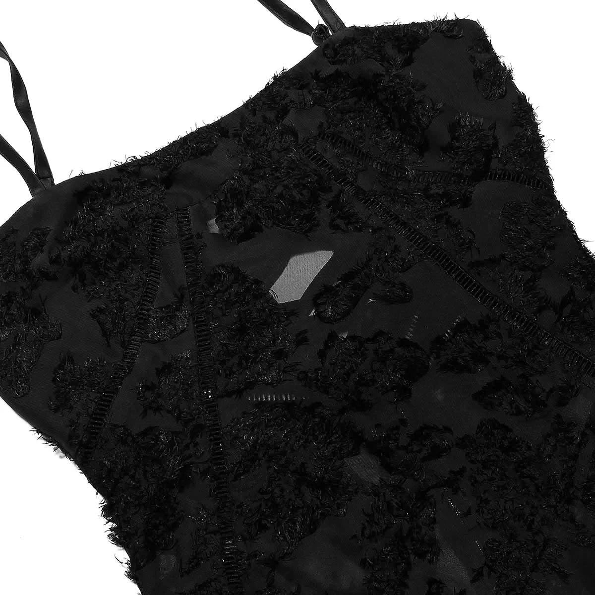 Sexy Lace Jacquard See Through Women Dress Sleeveless Tie Up Backless lace Long Dress Summer Party Ladies Bandage Party Dress - M & M Global