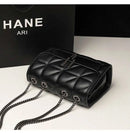 Classic Quilted Detail Square Bag, Solid Color Flap Shoulder Bag, All-Match Chain Bag - M & M Global