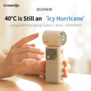Mini Handheld Fan 4000mAh Pocket Portable High-speed Brushless Motor With Digital Display Outdoor Travel Cooling Turbo Jet Fan - M & M Global