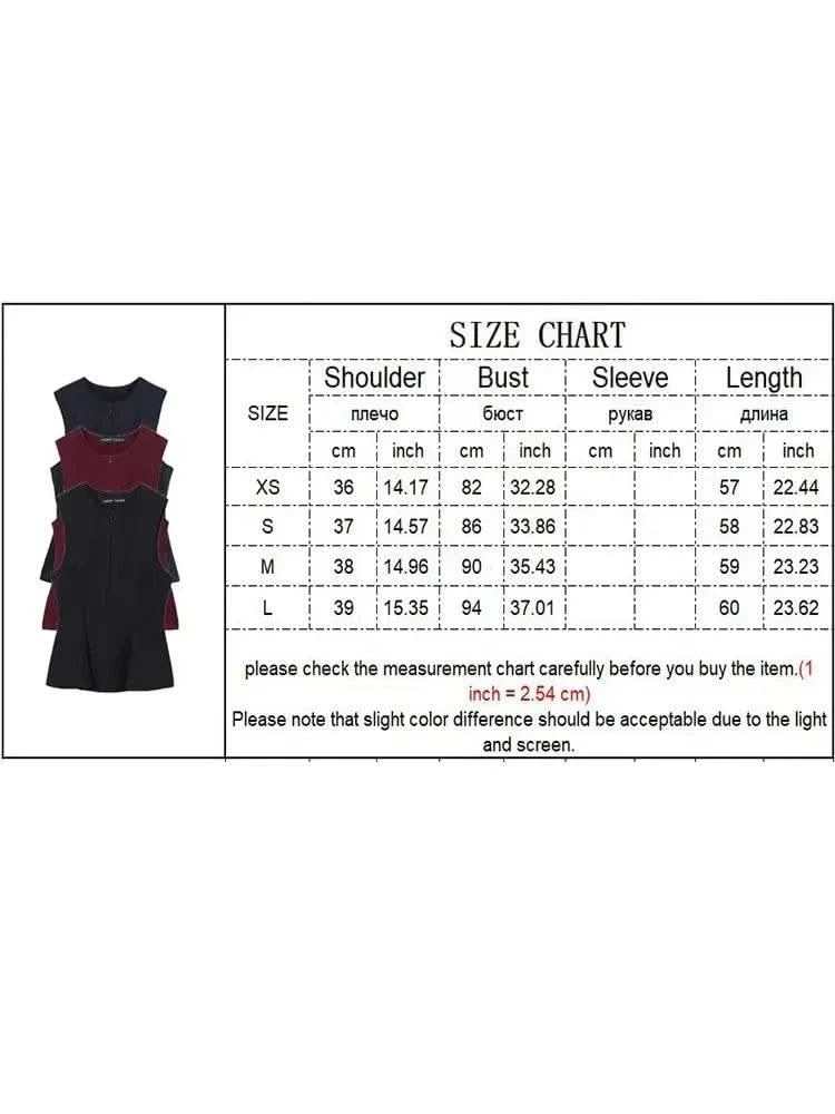2025 Summer Women Solid Zipper Vintage Causal Sleeveless O Neck Tank TShirt Fashion Slim Pleated Vest High Street Folds Top - M & M Global