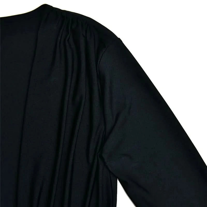 Mozision Deep V Neck Long Sleeve Split Maxi Dress Women Elegant Clubwear 2023 Autumn New Bodycon Ruched Sexy Long Dress - M & M Global