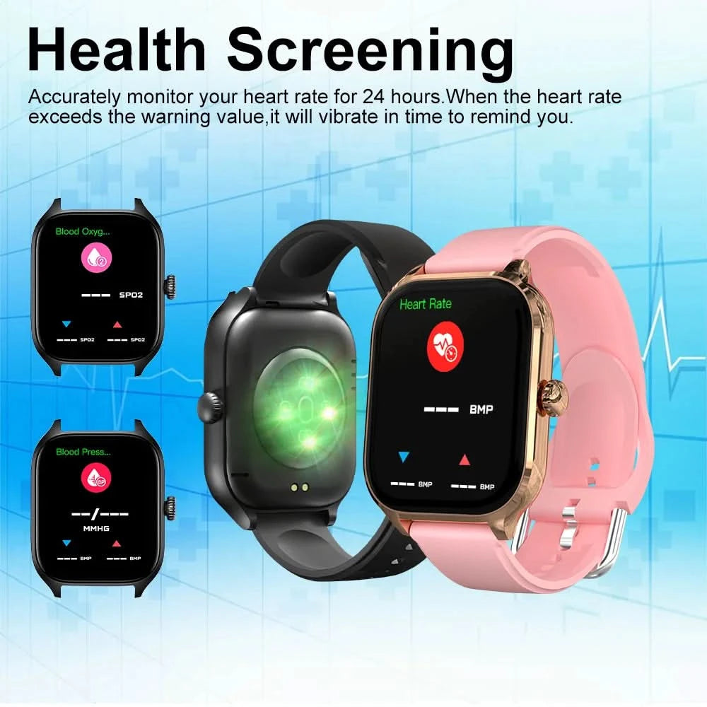 LAXASFIT 2025 New Men's Smart Watch Women's Gift 2.01 inch HD Full Touch Screen Sports Fitness Watch Bluetooth Talk Smartwatch - M & M Global