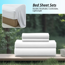 3/4PC Solid Color Bedding Set – Soft & Fashionable All-Season Bed Sheets with Fitted Sheet, Flat Sheet & Pillowcases