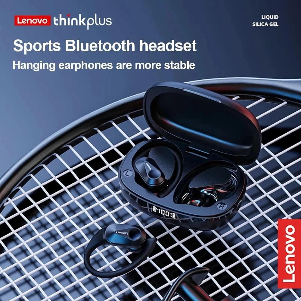 Lenovo LP75 Sports Wireless Earphones with Mics,Button Control, LED Power Display,Hifi Stereo Sound Bluetooth 5.3 TWS Headphones - M & M Global