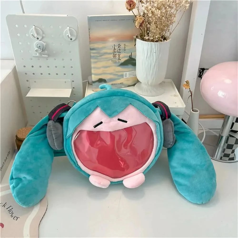 Hatsune Miku Shoulder Bag New Backpack Cute Anime Girl Plush Cartoon Kawaii Knapsack Student Bag Packet Kids Gifts Toys - M & M Global