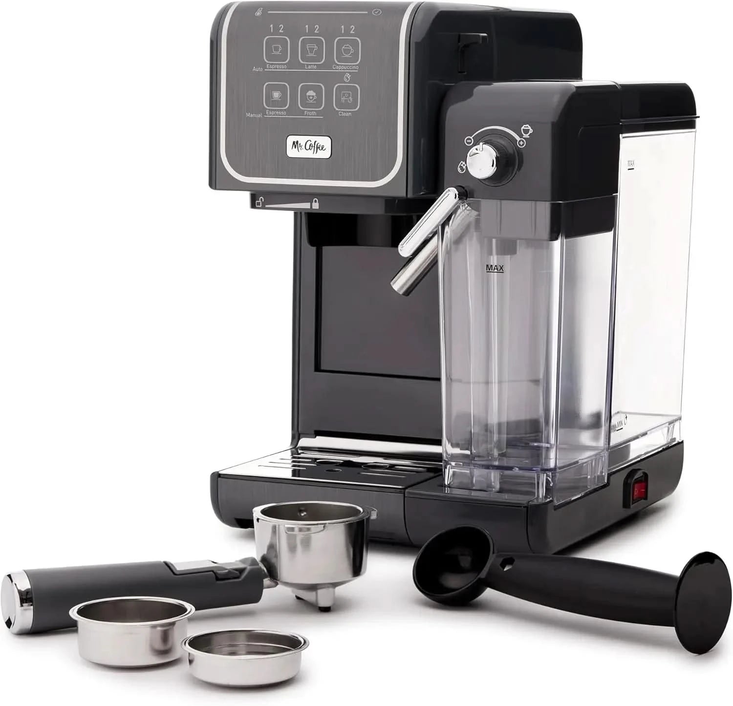 One-Touch CoffeeHouse+ Espresso, Cappuccino, and Latte Maker Home Coffee Machine with 19-Bar Italian Pump, and Milk Frother Idea - M & M Global