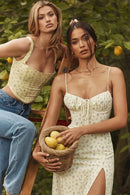 Women Elegant Floral Beach Vacation Bodycon Streetwear Long Dress 2024 Summer Clothes Wholesale Items For Business - M & M Global