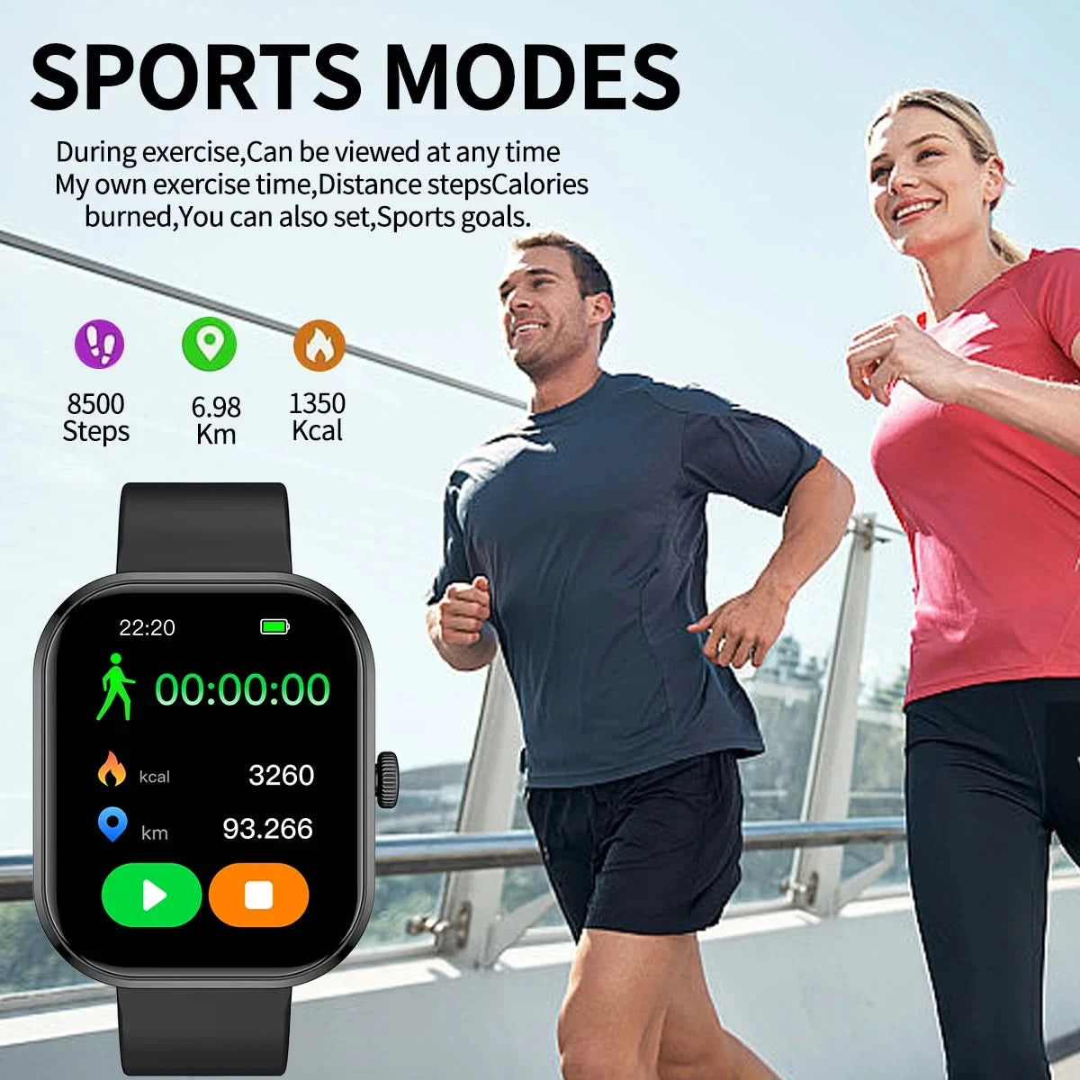 SmartWatch Women Multifunctional Smart watch Full Touch Screen Fitness Sleep Monitor Sports Bracelet Lady