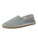 Women Sewing Flax Shoes Slip on Loafers Casual Shoes Man Espadrilles Hemp Canvas Flat Shoes Plus Size Fisherman Driving Footwear - M & M Global