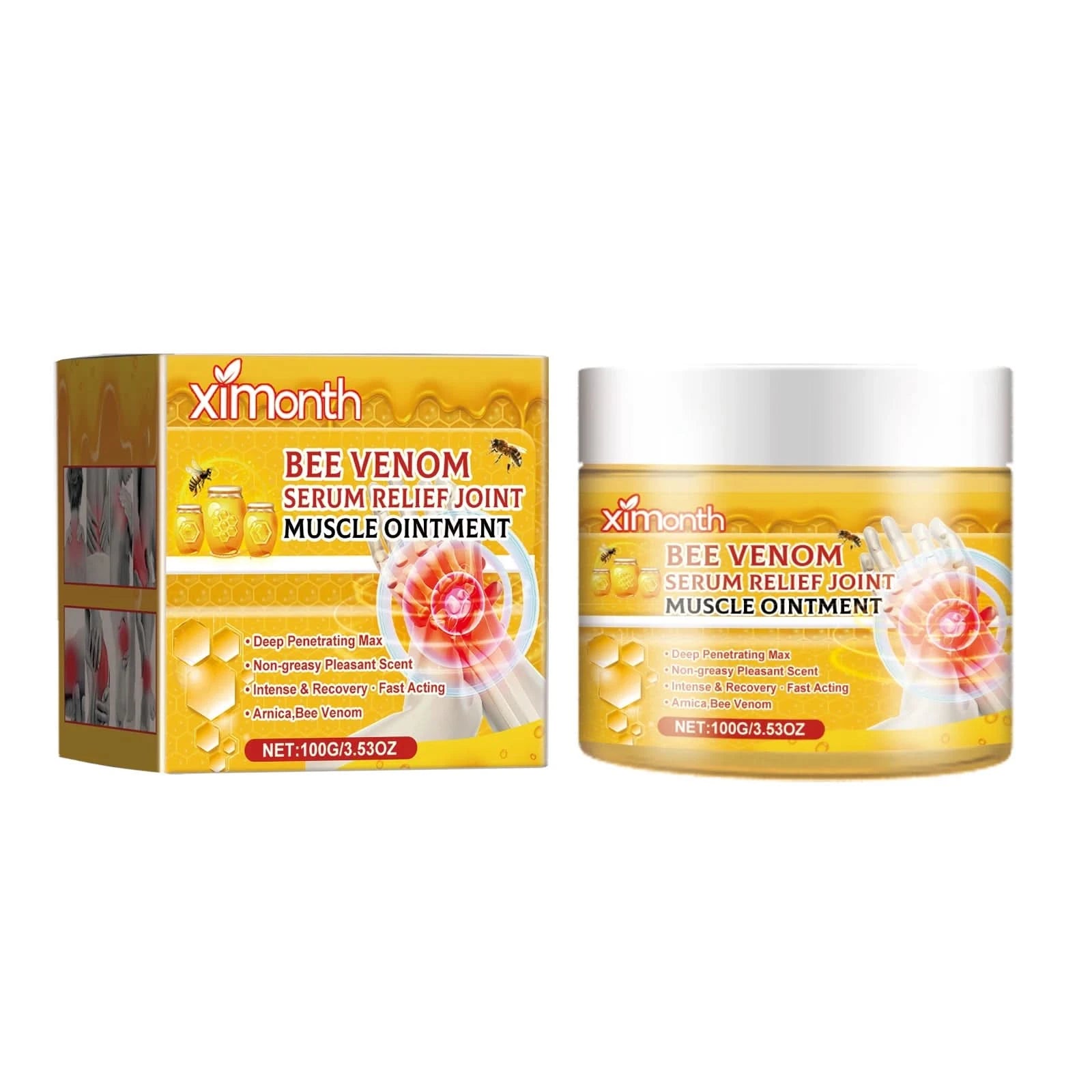 Ximonth Bee Venom Body Care Cream Relief Discomfort Soreness Waist Knee Joint Care Gentle Massage Body Muscle Care Cream - M & M Global