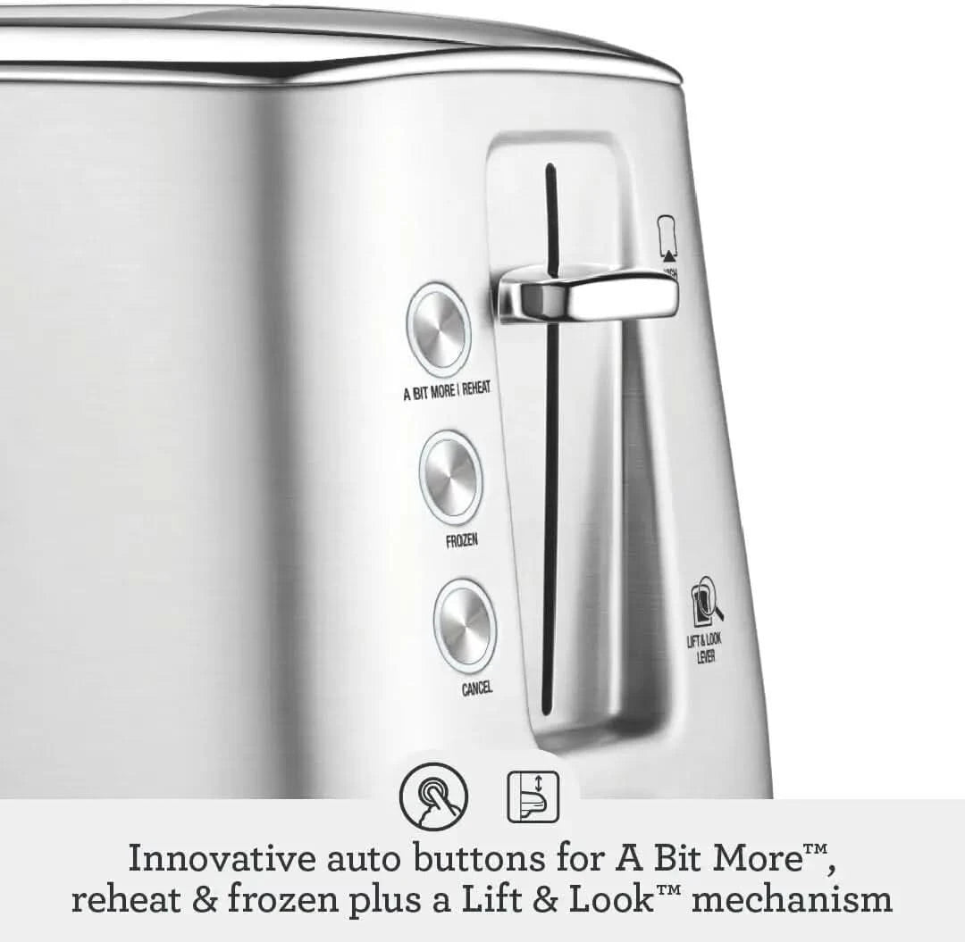 Luxe Toaster 2 Slice BTA735BSS, Brushed Stainless Steel - M & M Global