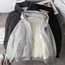 Elegant Fleece Solid Hooded Coats Fashion Women Long Sleeve 2025 New Autumn Winter Warm Hoodies Jackets Casual Y2K Sweatshirts