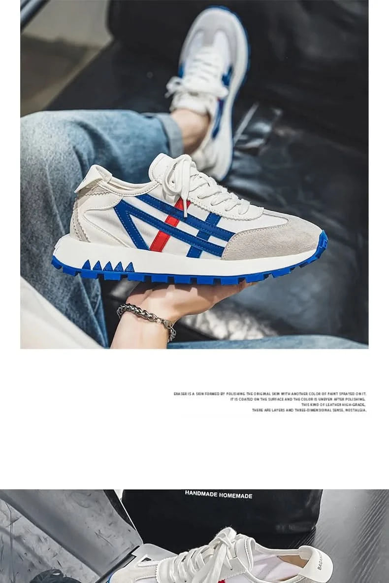 New men's trendy versatile casual sports shoes, men's thick-soled lightweight non-slip breathable trendy shoes кроссовки мужские - M & M Global