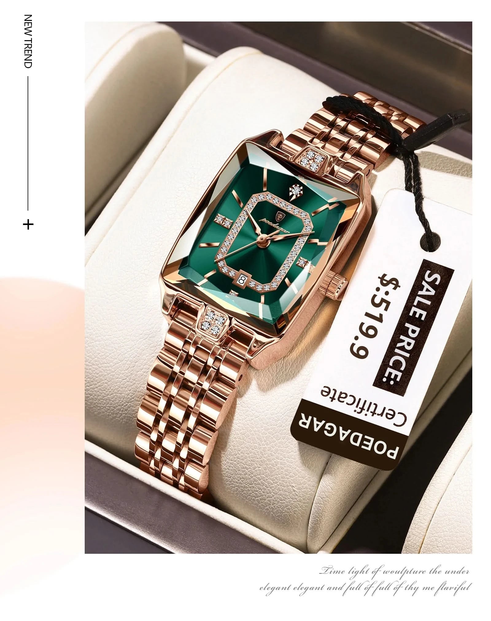 POEDAGAR Luxury Watch For Woman Waterproof Calendar High Quality Ladies Watch Stainless Steel Quartz Women's Watches Elegant+Box - M & M Global