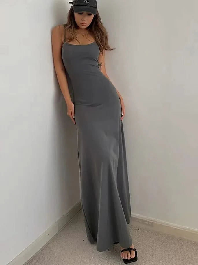 Summer Sexy Bodycon Long Dress Womens Y2k Clothes Sleeveless Sundress Evening Backless Dresses for Women Aesthetic 2024 - M & M Global