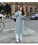 Plus Size Trendy Korean Style Woolen Coat Women's Loose Midi Student Style Jacket Autumn Winter New Arrival Small Size Outerwear