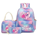 3Pcs Lilo Stitch Colorful Backpack Set With Tote and Pouch Large Capacity Lightweight And Breathable Outdoor Knapsack - M & M Global