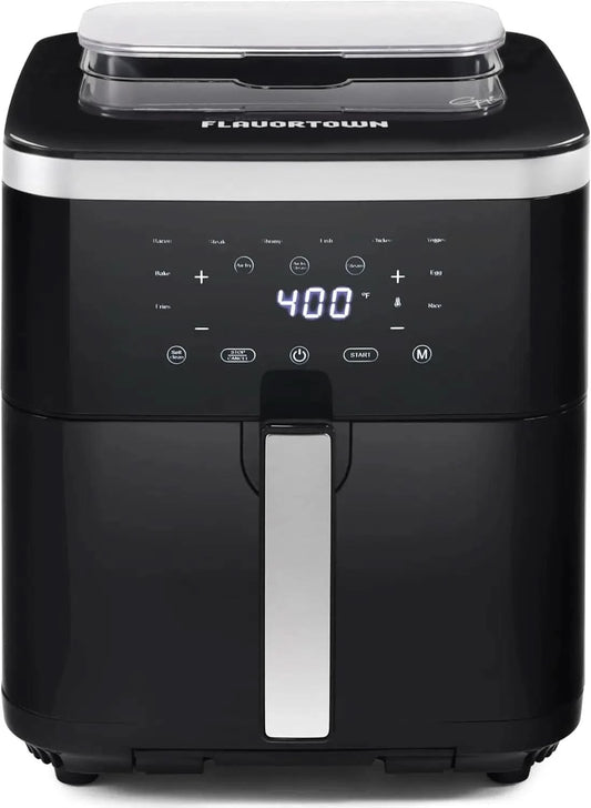 6.5 Quart Steam Air Fryer with Moisture Lock Technology – Programmable Steamer and Air Fryer Combination, Temperature Control, 1 - M & M Global