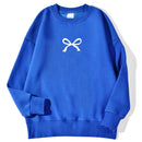 Casual Women's Sweatshirts Kawaii Bow Graphic Prints Pullover Comfortable Warm Oversize Hoodie Autumn Fleece Soft Female Clothes