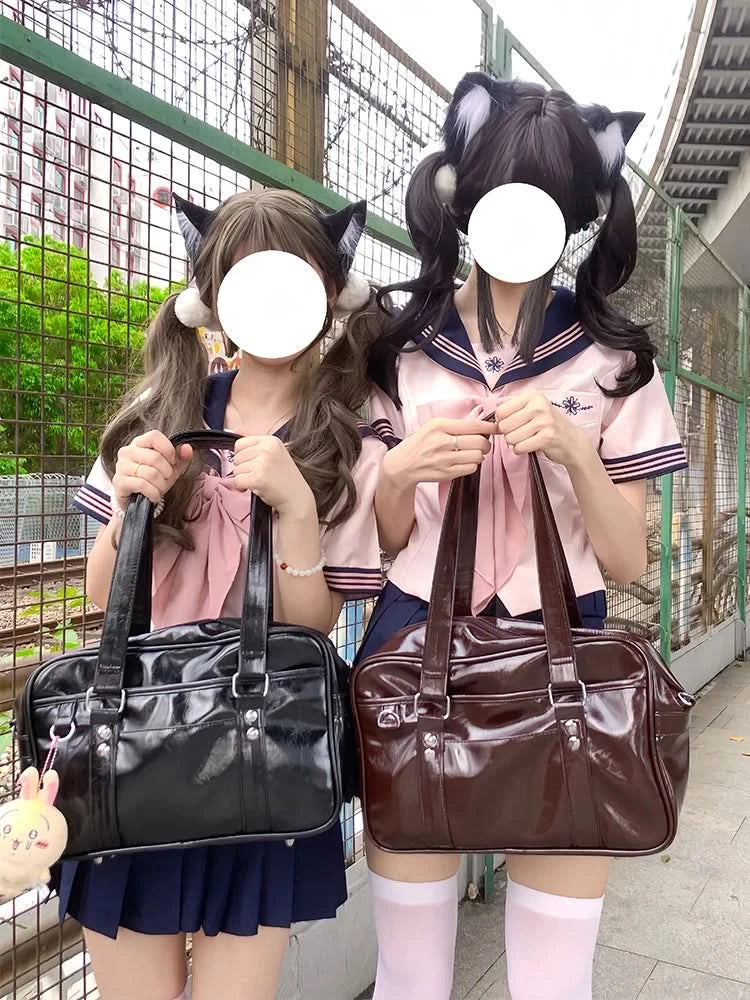 Original daily versatile jk messenger pu bags college style commuter school bags uniform bag for woman - M & M Global