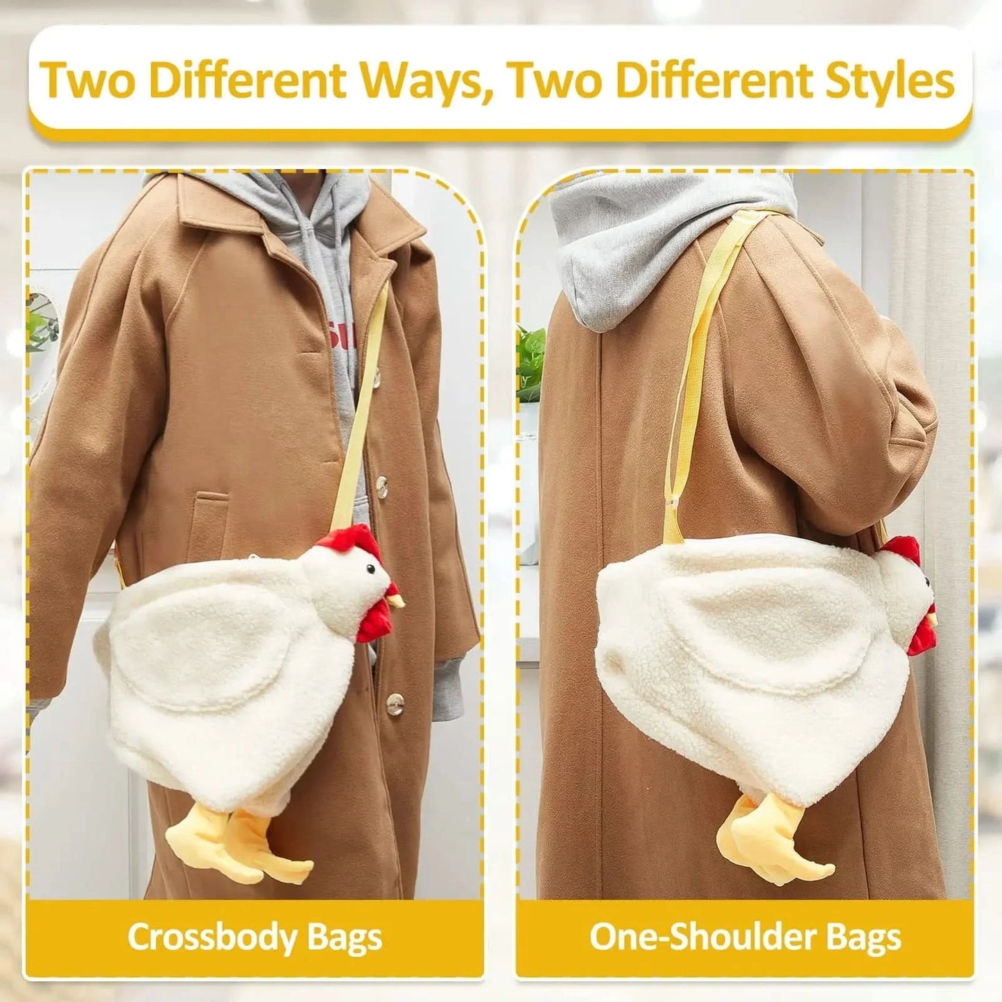 Women Ladies Cute Chicken Mini Chain Bag Shoulder Crossbody Bag Tote Handbag Messenger Luxury Handbags Women Bags - M & M Global