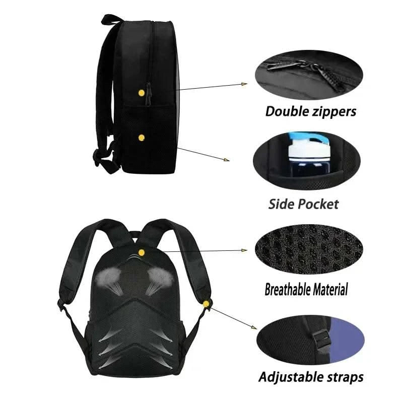 Child School Game R-RobloxS Backpack with Lunch Bags ,Pencil Bags ,School Bags for Boys Girls Best Gift - M & M Global