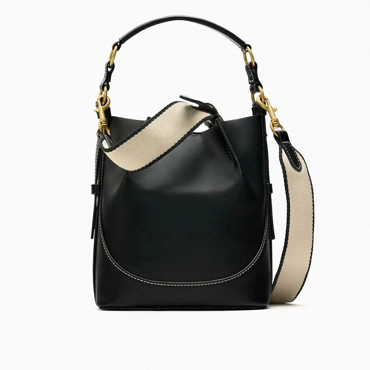 2024 new large capacity wide shoulder strap single shoulder tote sling sling sling bucket bag - M & M Global
