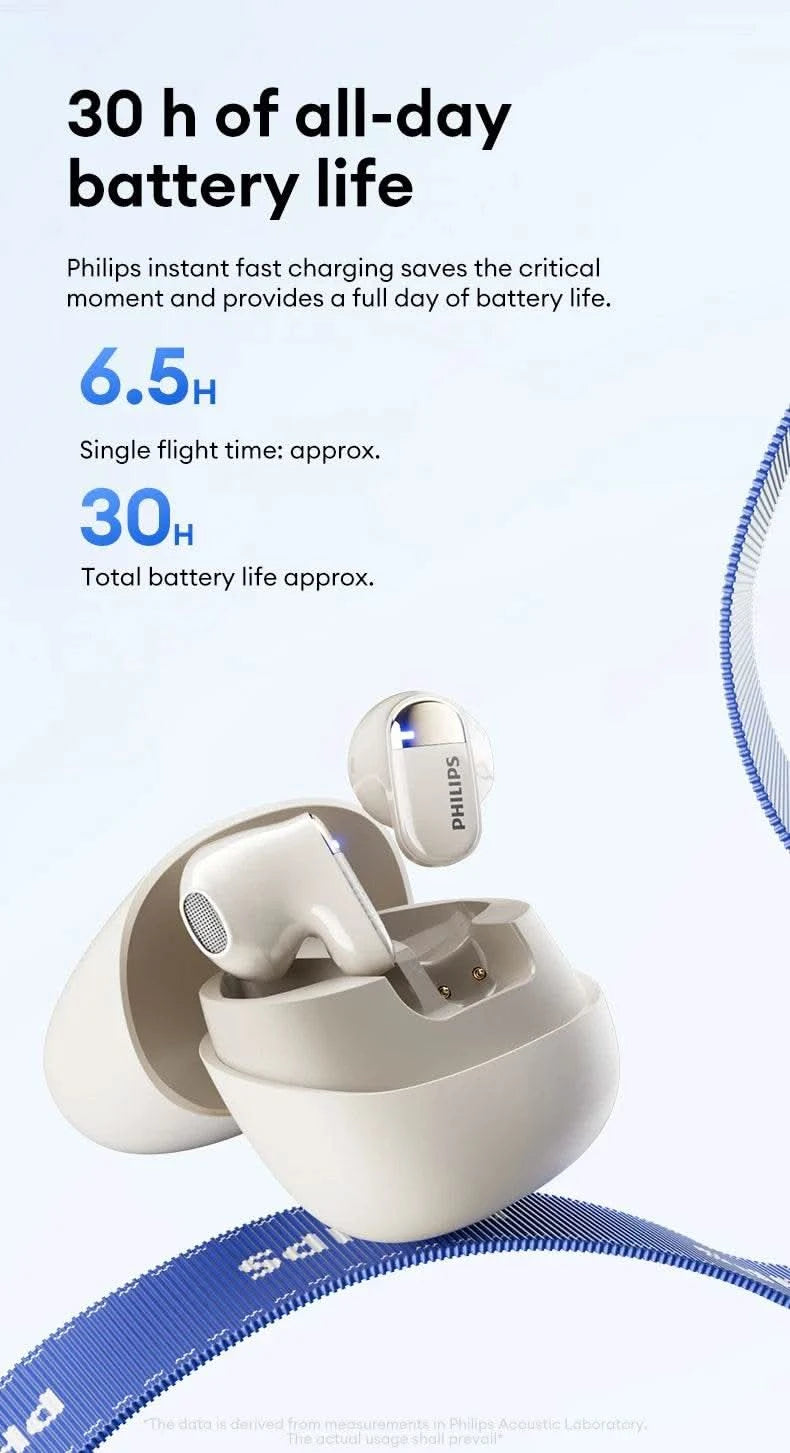 Choice Philips TAT2169 InEar Wireless Bluetooth 5.4 Earphones 3D Stereo Sound Waterproof Earbuds Game Sport Headset with Mic - M & M Global