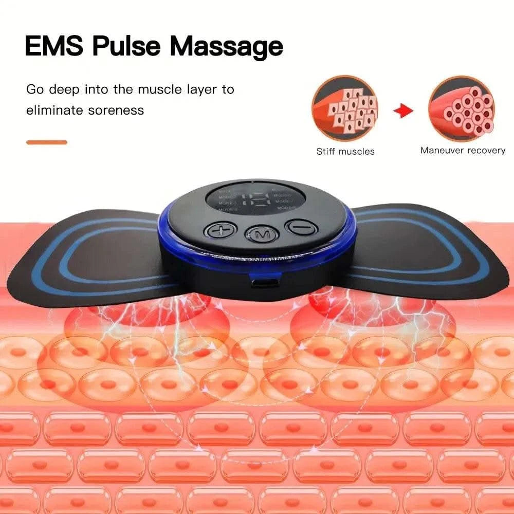 8 Modes Rechargeable Neck Massager with Remote Control EMS Low Frequency Pulse Massager For Muscle Relaxation Relief The Pain - M & M Global
