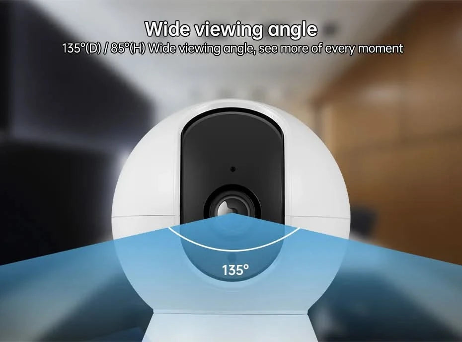 KERUI 5MP 4K Tuya Smart Mini WiFi IP Camera Indoor Wireless Home Security AI Human Detect CCTV Surveillance Camera Auto Tracking - M & M Global