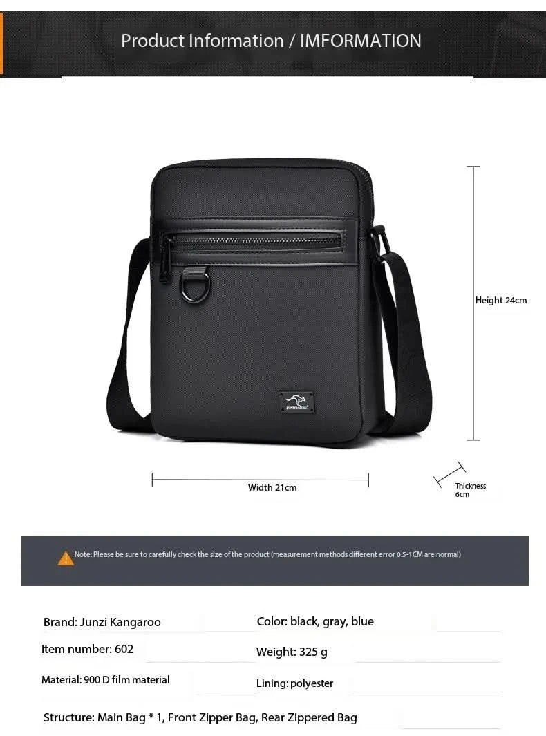 New Kangaroo Luxury Brand Business Messenger Bag Men  Crossbody Bag Man Shoulder Bags Male Oxford Casual  Business Handbag - M & M Global