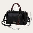 Yogodlns Tassel Decor Handbag, Women's Large Capacity Shoulder Bag, Fashion Zipper Crossbody Bag With Removable Strap - M & M Global