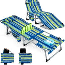 Tanning Chair, 400LBS Beach Lounge w/Face Arm Hole & Hand Shoulder Strap, Folding Layout Sunbathing Chair, Face Down Outdoor