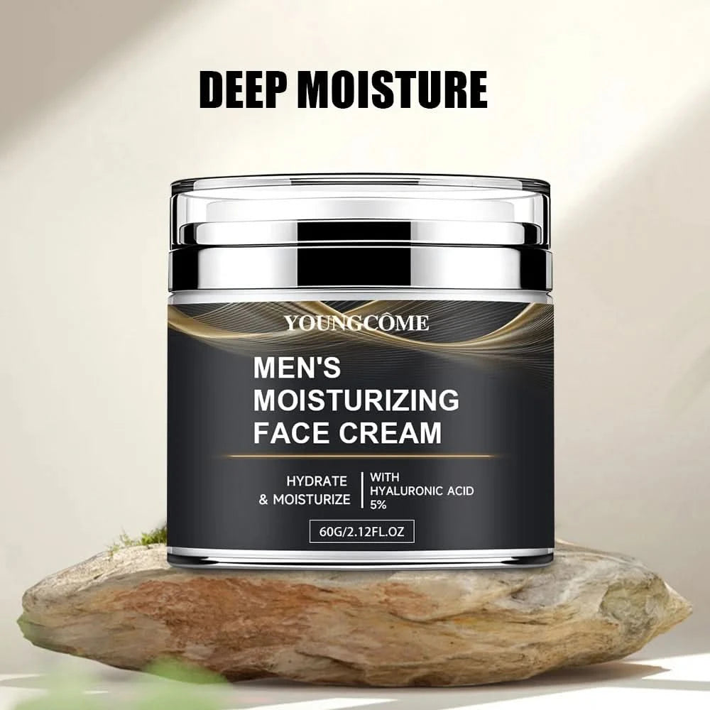 Men's Collagen moisturizing cream with retinol and vitamins, refreshing and hydrating, improves skin elasticity, day and night - M & M Global
