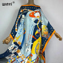 WINYI 2023 new Africa Fashion boho Popular printed twill Kaftan Maxi dress Summer Beach Bohemian Caftan long dress for lady - M & M Global