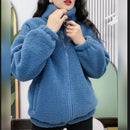 Plus Size Thickened Lamb Fur Cotton Jacket Warm Fashionable Mid-aged And Elderly Women's Outerwear Particle Fleece Thick Coat