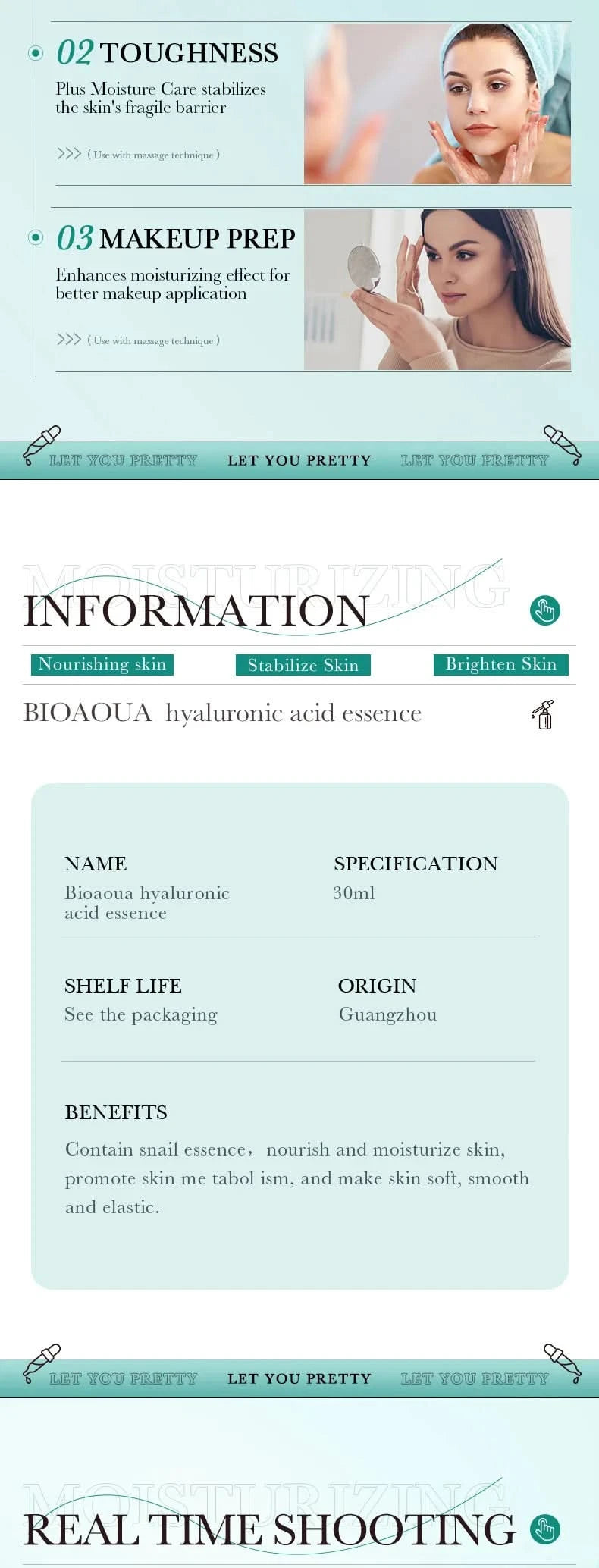BIOAQUA Vitamin C Retinol Hyaluronic Acid Serum Moisturizing Brightening Hydrating Firming Facial Essence Beauty Face Skin Care - M & M Global