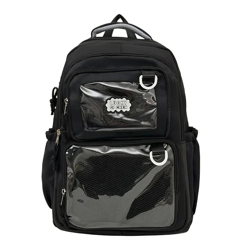 Japanese Style Kawaii Backpack Girls Transparent Ita Bag Women Large Capacity Backpack Fashion School Bag for College Student JK - M & M Global