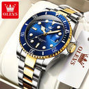 OLEVS Watches for Men with Date Luxury Big Face Waterproof Mens Wristwatch Analog Dress Two Tone Stainless Steel Man Watch - M & M Global