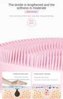 Electric Facial Cleansing Brush Deep Pore Cleaning Sonic Vibration Waterproof Acne Blackhead Remover Pore Cleaner Silicone - M & M Global