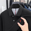 100% pure cotton fashionable men's brand Paul exquisite embroidered long sleeved spring autumn new comfortable casual POLO shirt