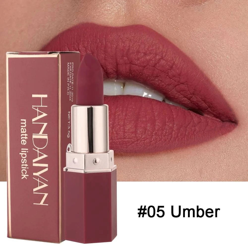 6-Color Matte Lipstick , Non-Fading, Non-Stick Cup Long-Lasting Velvet Finish, Smooth Matte Lip Color Waterproof Smudge-proof - M & M Global