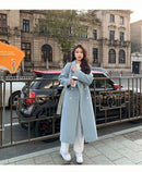 Plus Size Trendy Korean Style Woolen Coat Women's Loose Midi Student Style Jacket Autumn Winter New Arrival Small Size Outerwear