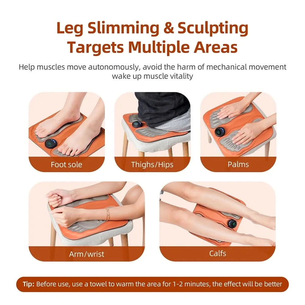 Smart 3D Foot Massage Pad Feet Massager Improve Blood Circulation Foot Massager Relax Muscles Slim Legs Rechargeable Foot Pad - M & M Global